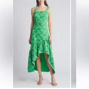 CIEBON Simala Belted High Low Dress Large‎ NWT